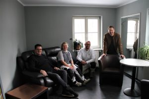 Comma Gera nach der Renovierung mit Weidener Immobilien Bild 3 von 5 Marcel Weidener, Marie Barsch, Enrico Schmidt und Mathias Kaden (v.l.n.r.) (Stadt Gera)